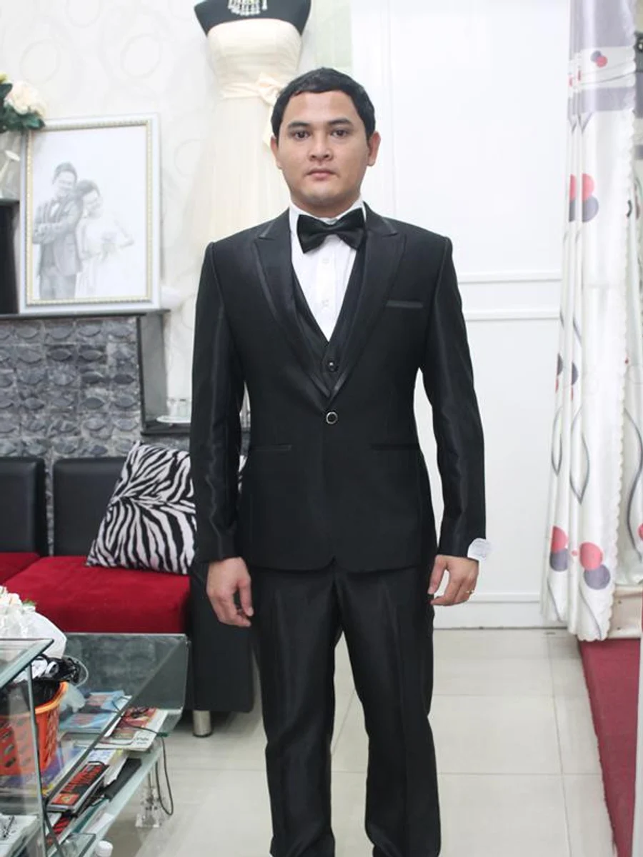 Classic Black Three-Piece Tuxedo