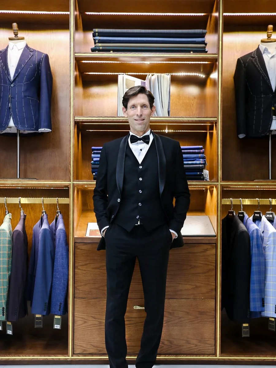 Black Shawl Lapel Three-Piece Tuxedo