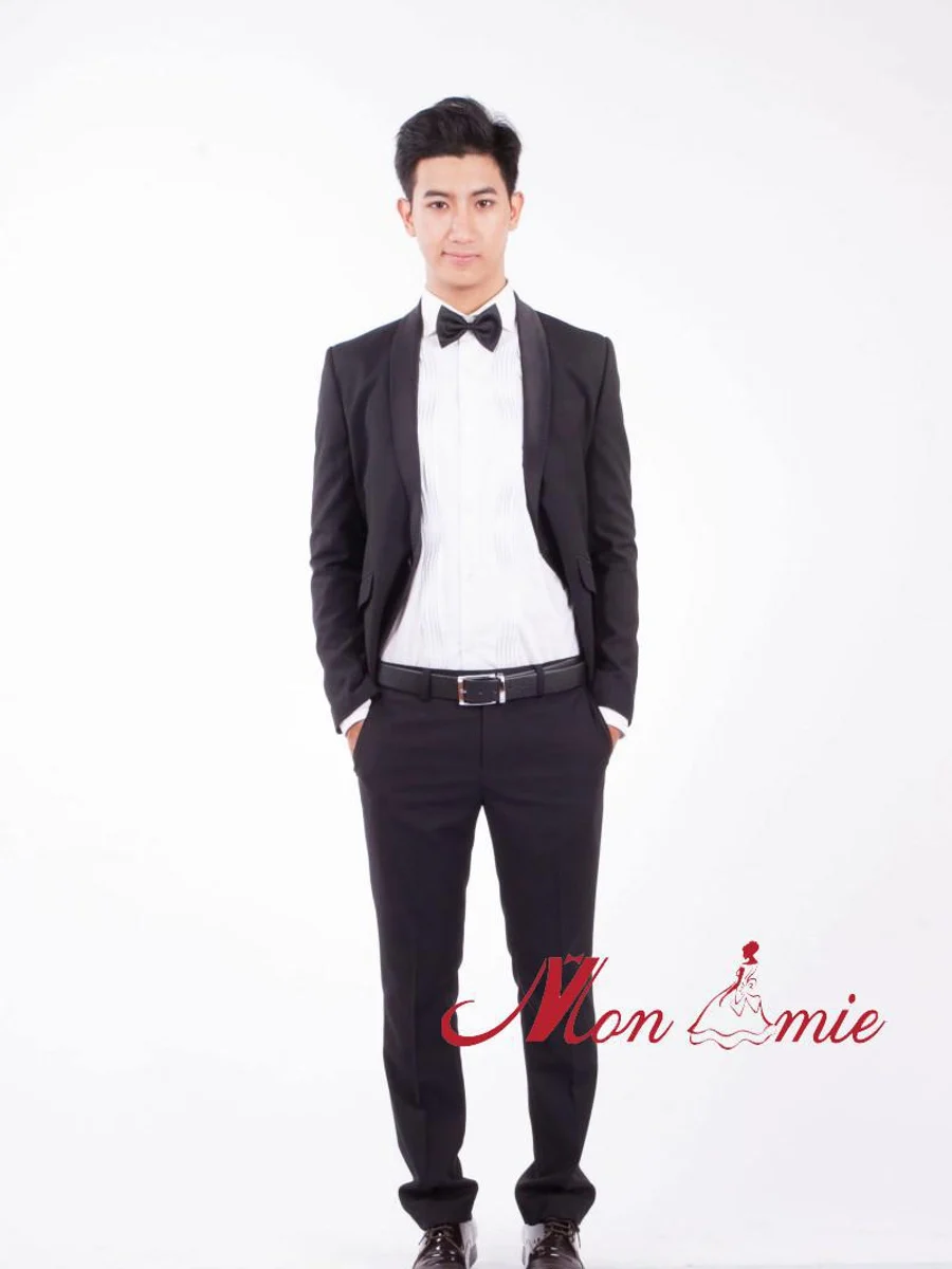 Pleated Bib Black Tuxedo